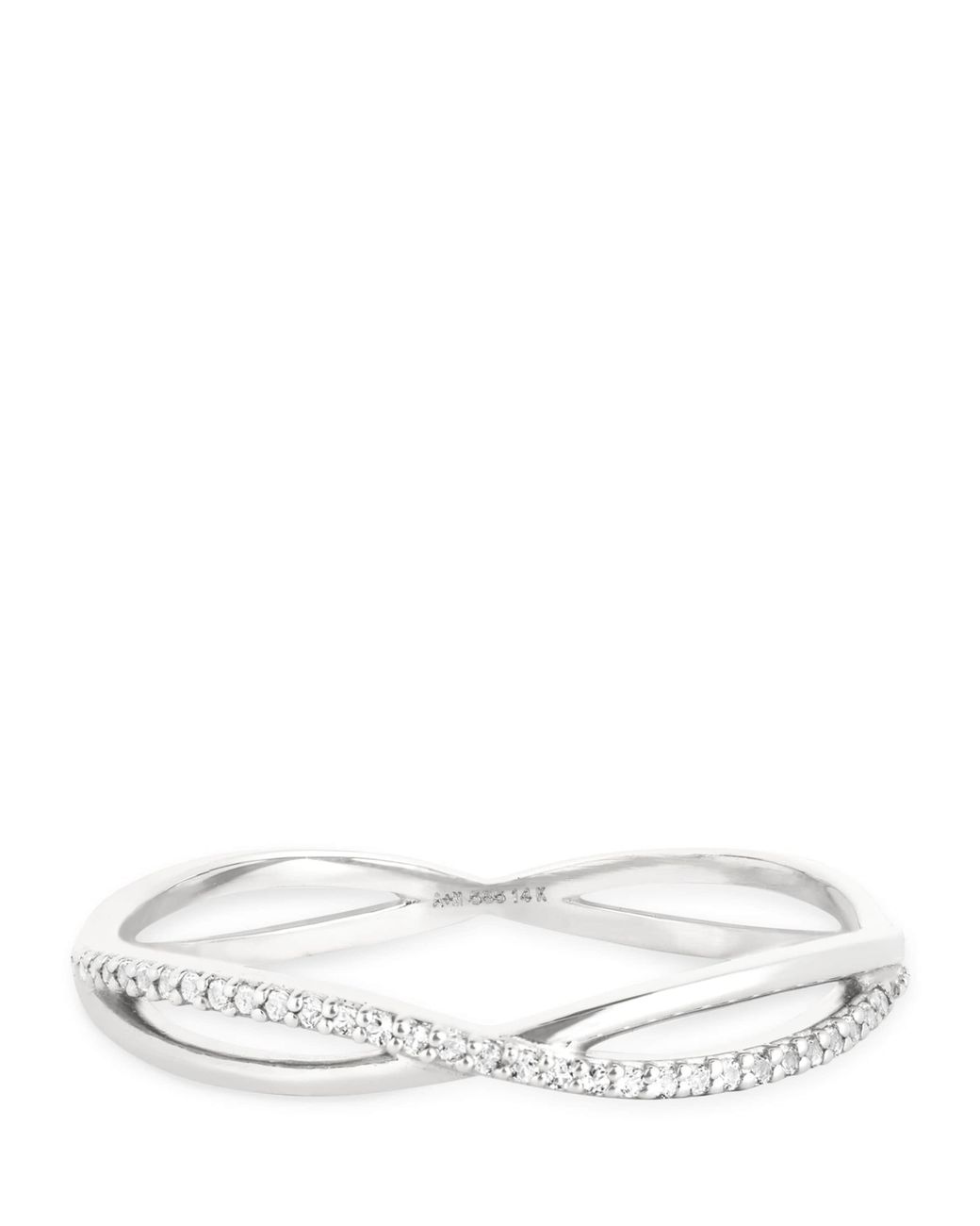 Astrid & Miyu White And Topaz Infinite Pavé Ring