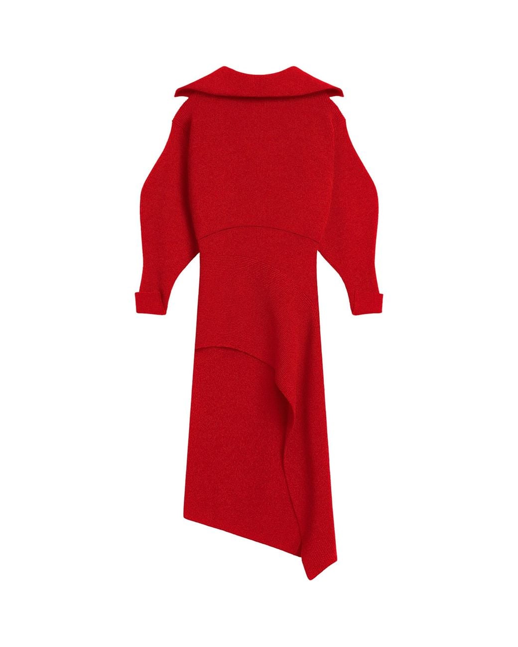 Givenchy Red Wool-Cashmere-Blend Split Midi Dress