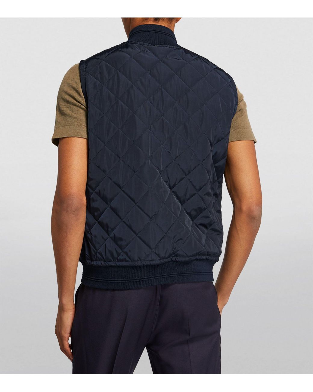 Pal Zileri Quilted Reversible Gilet in Blue for Men | Lyst