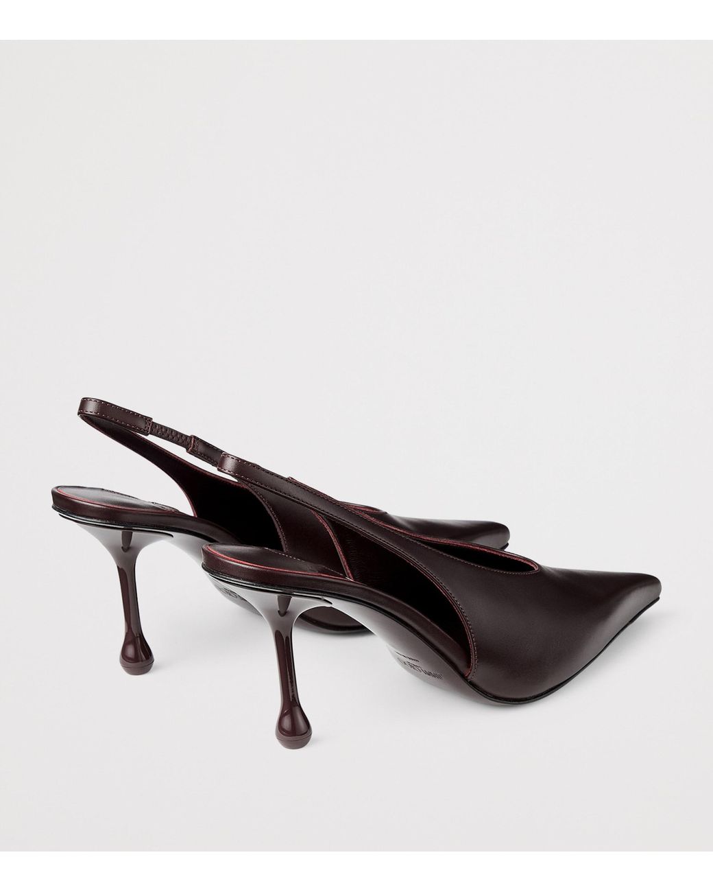 Jimmy Choo Brown Isa 80 Leather Slingback Pumps