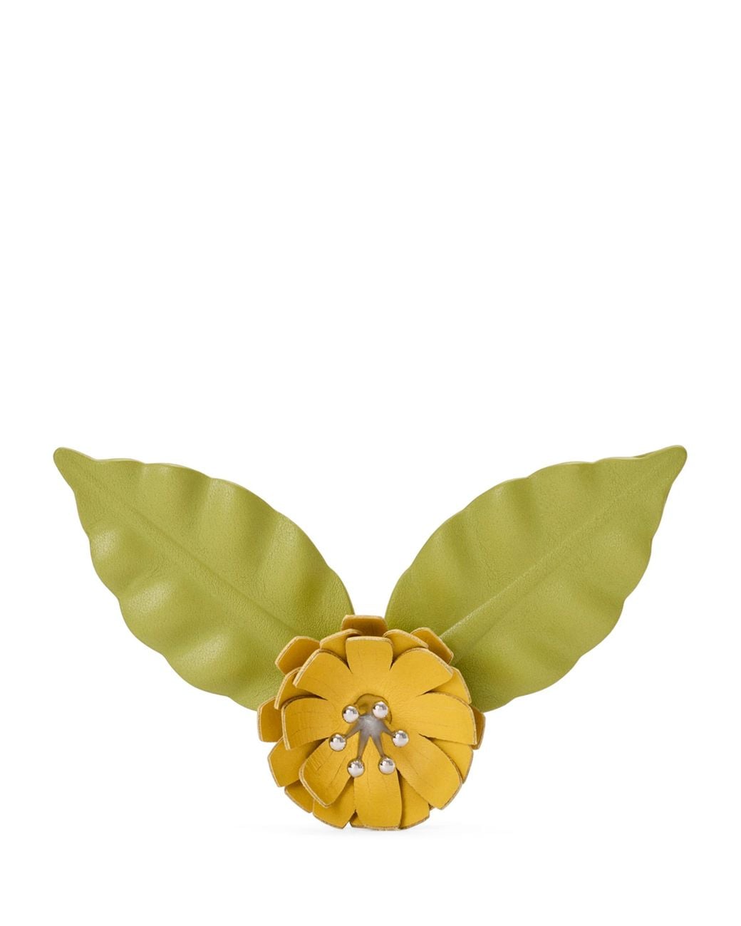 Loewe Green X Paula's Ibiza Leather Flower Pistil Pin