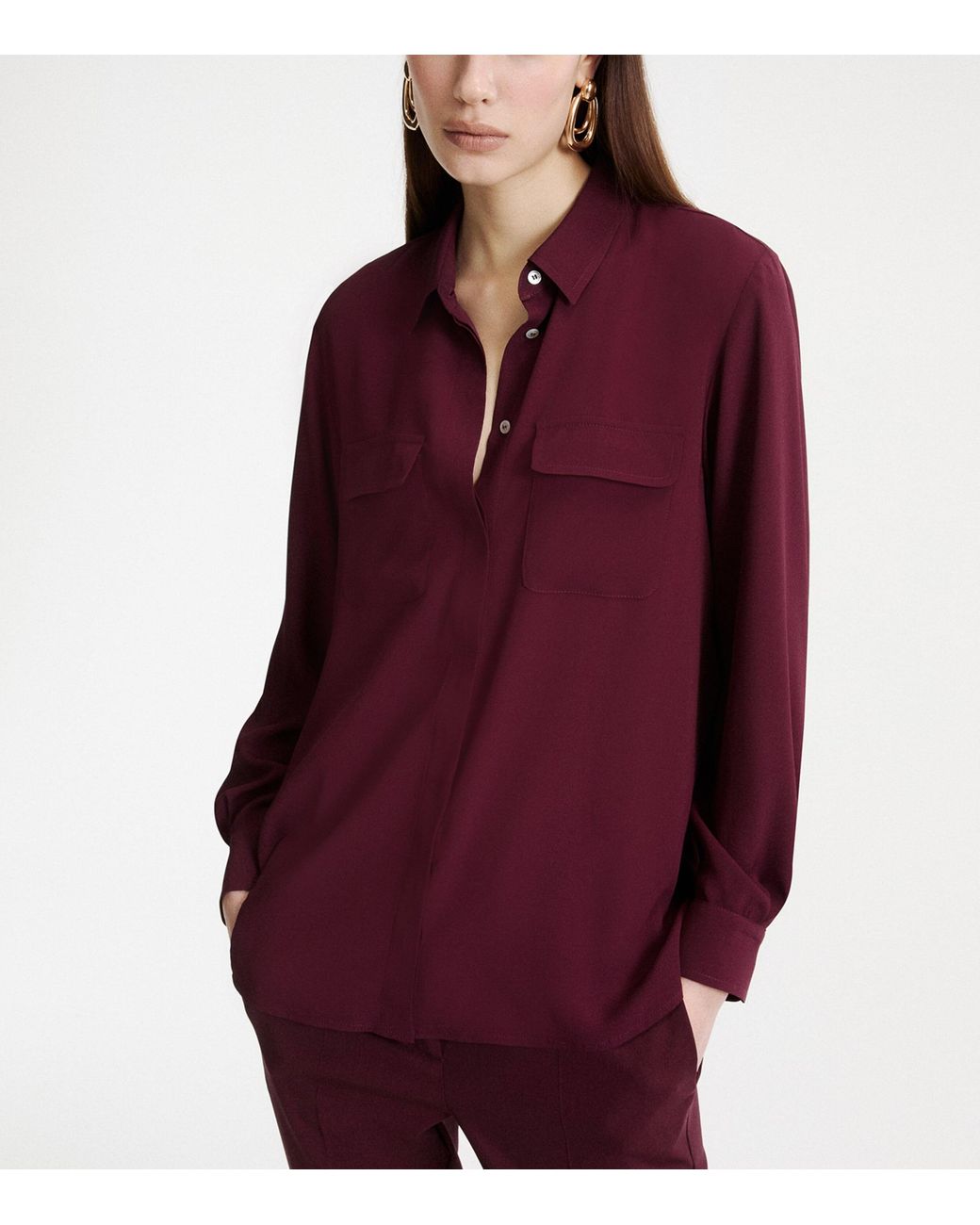 Marella Red Patch-Pocket Shirt