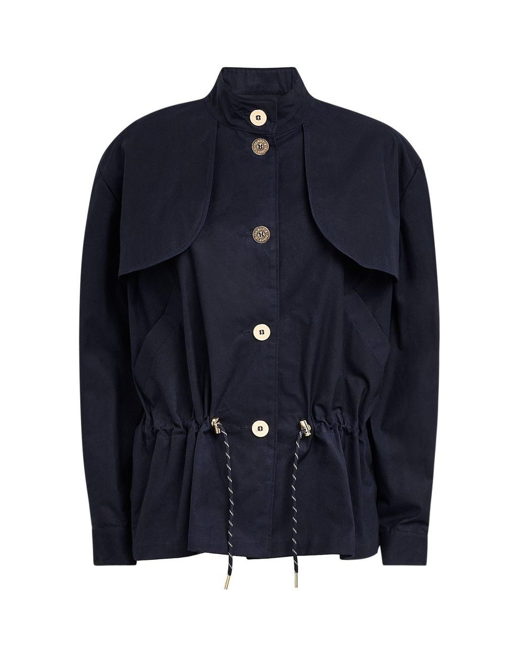 Claudie Pierlot Blue Cotton Waxed Gabardine Jacket