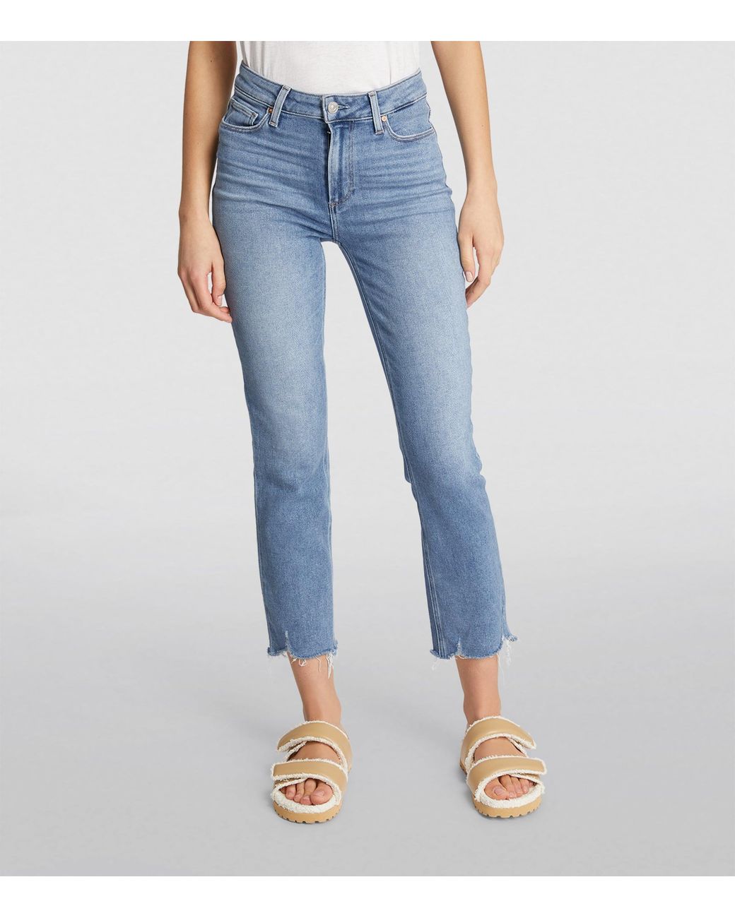 PAIGE Blue Cindy Slim Hem Jean