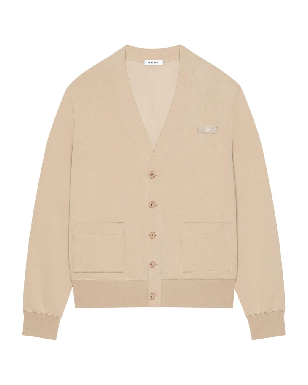 Givenchy Natural Cotton Logo-Tab Cardigan for men