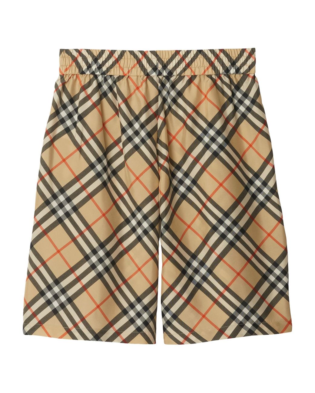 Burberry Brown Silk Check Shorts for men