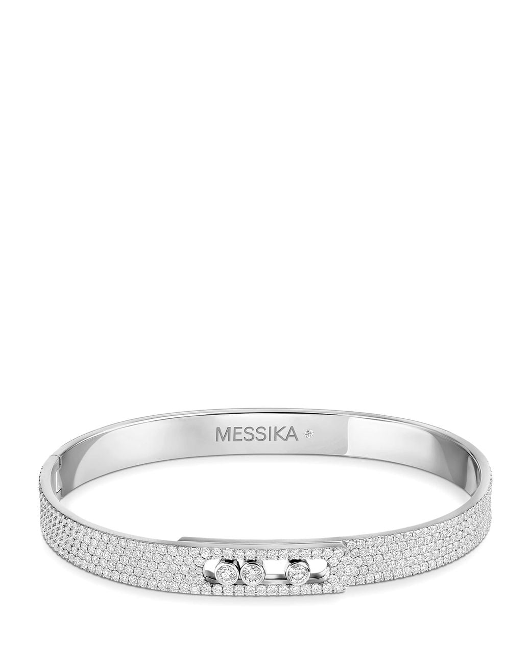 Messika White Move Noa And Diamond Pavé Bangle