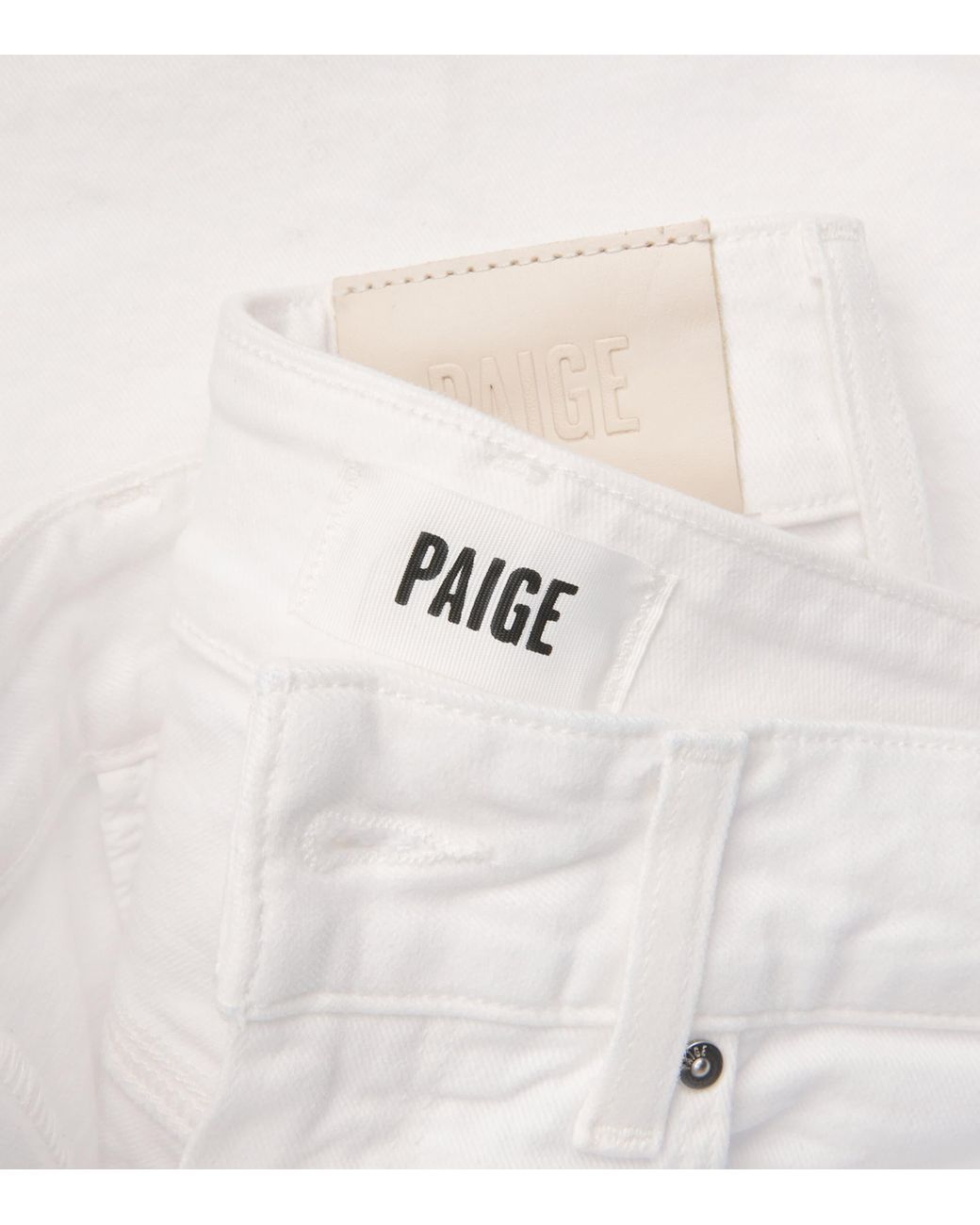 PAIGE White Sasha Wide-Leg Jeans