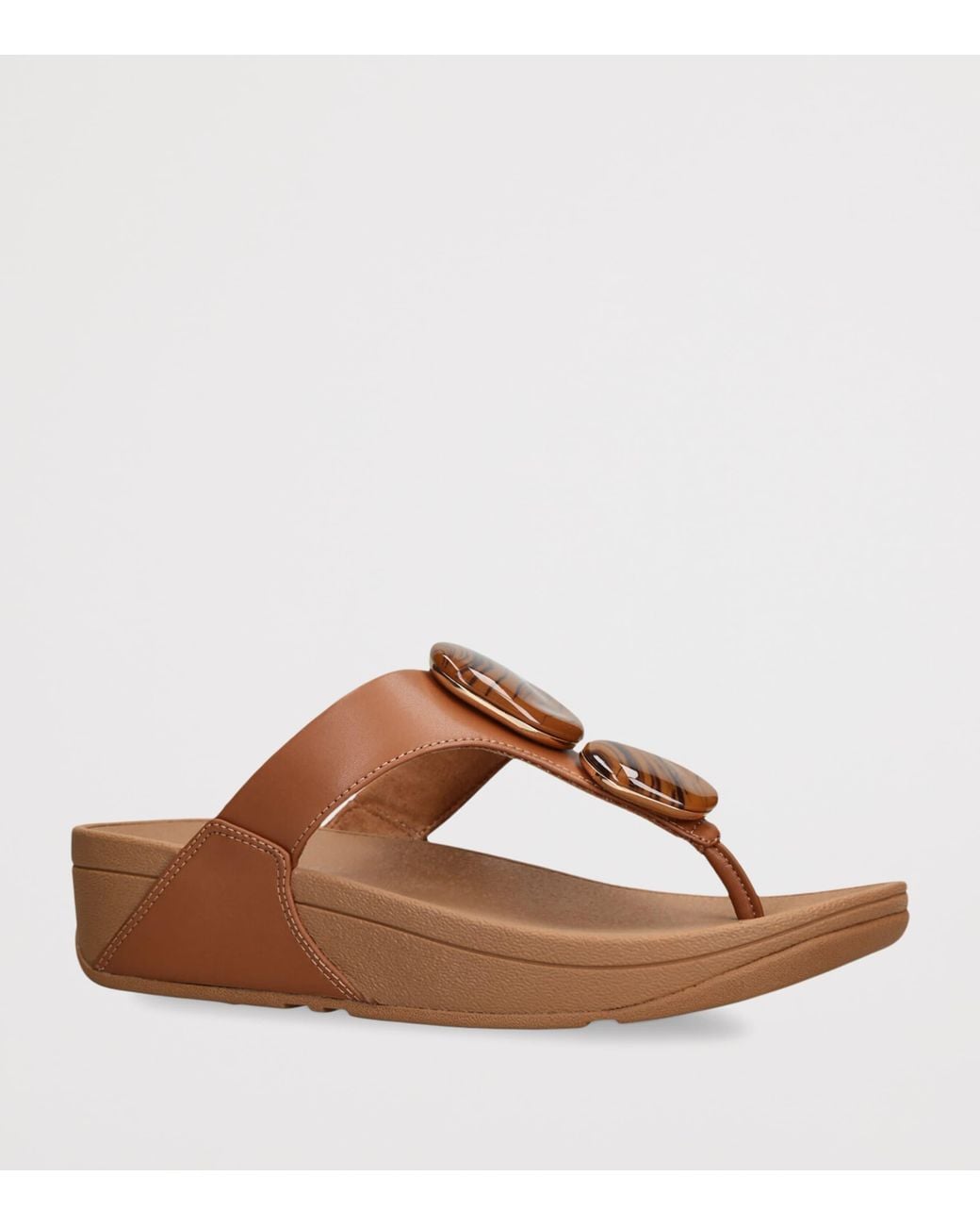 Fitflop Brown Marble Stone Lulu Toe-Post Sandals 50