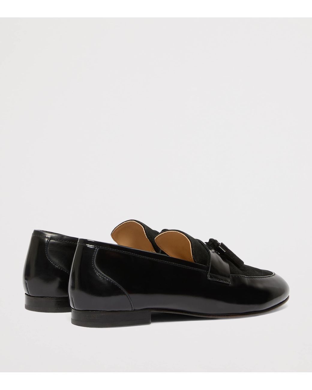 Marina Rinaldi Black Leather-Suede Moccasins