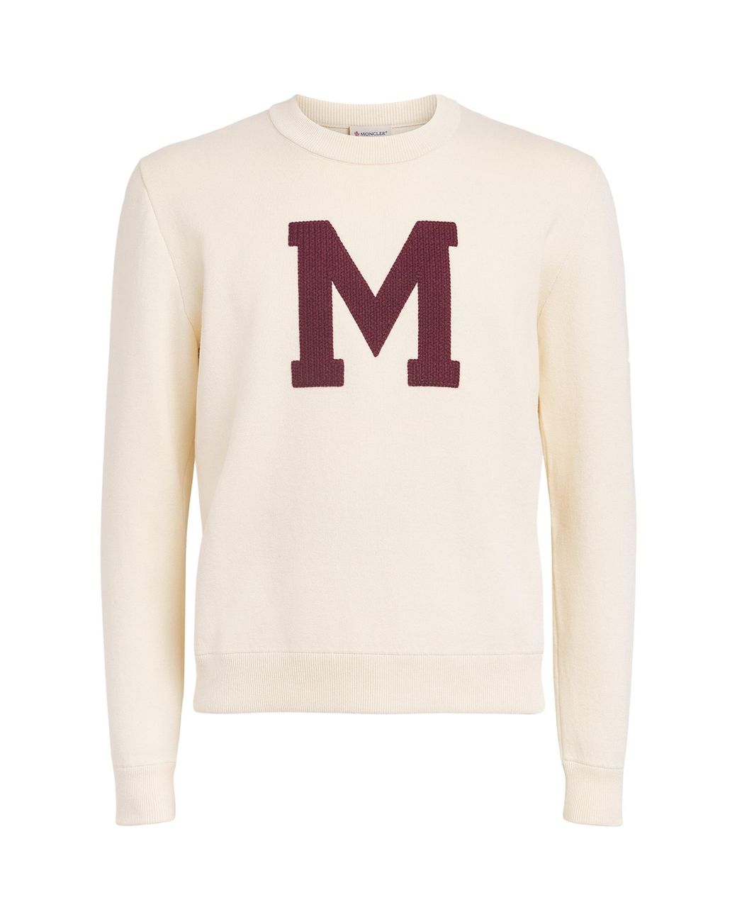 Moncler White Cotton-Blend Logo Sweatshirt for men
