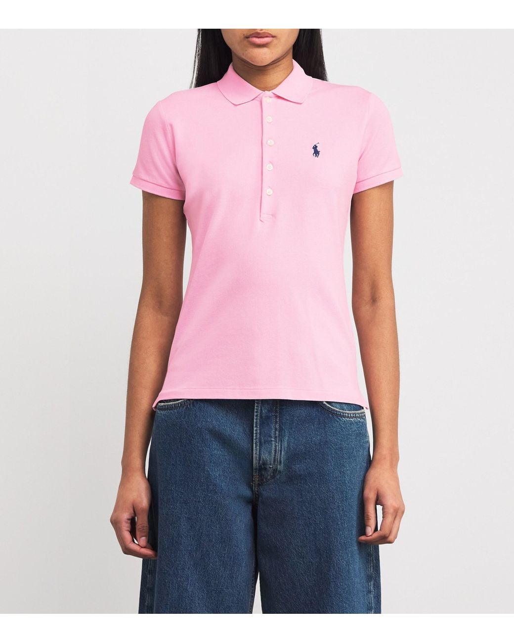 Polo Ralph Lauren Pink Stretch-Cotton Julie Polo Shirt