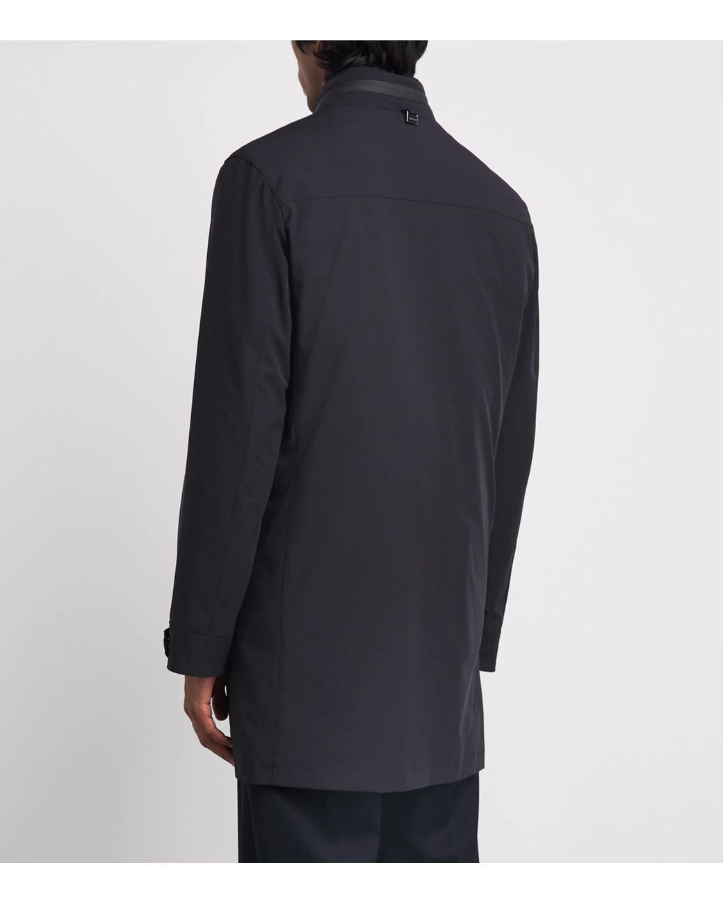 Corneliani Blue Water-Resistant Overcoat for men