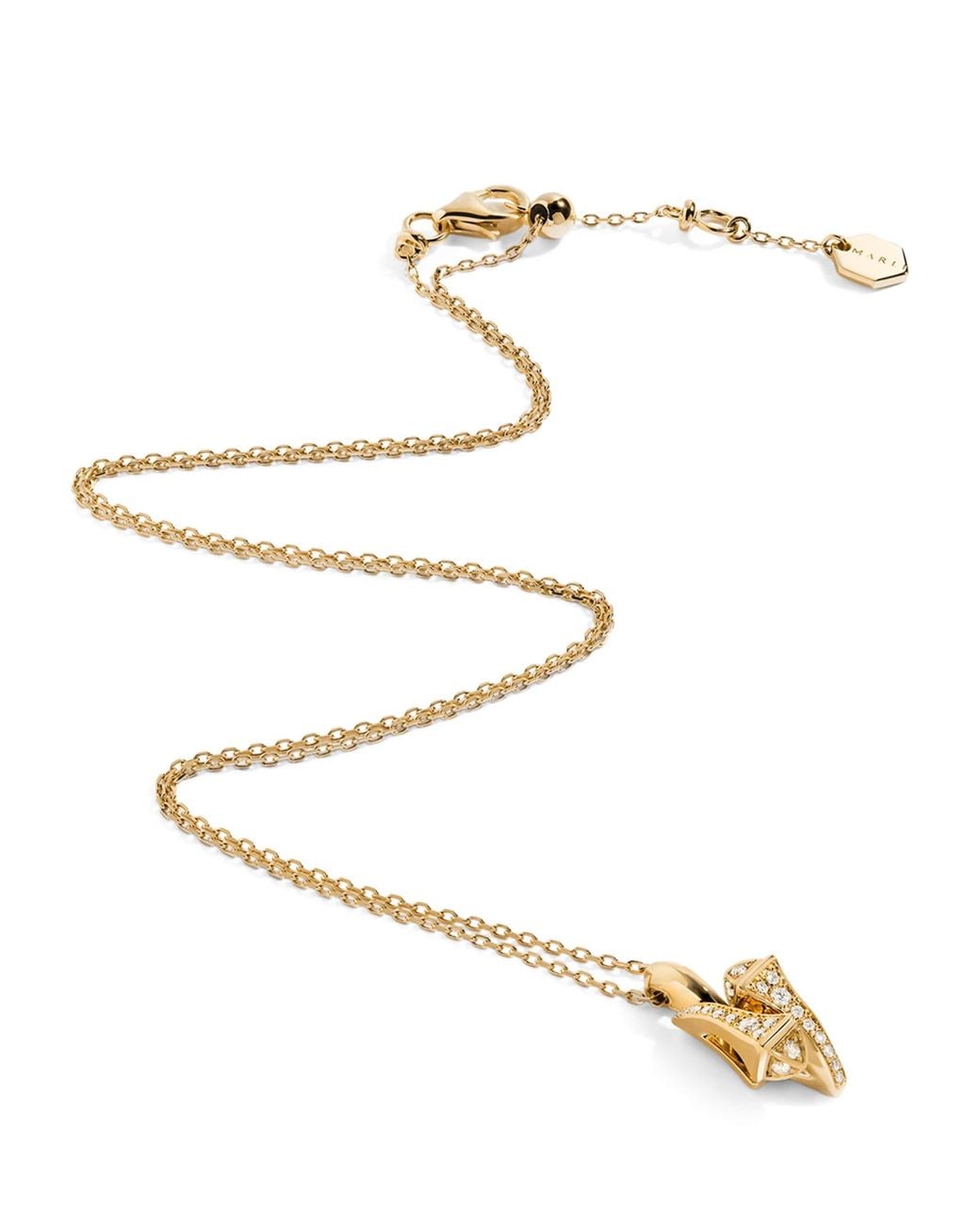 Marli New York White And Diamond Cleo Huggie Pendant Necklace