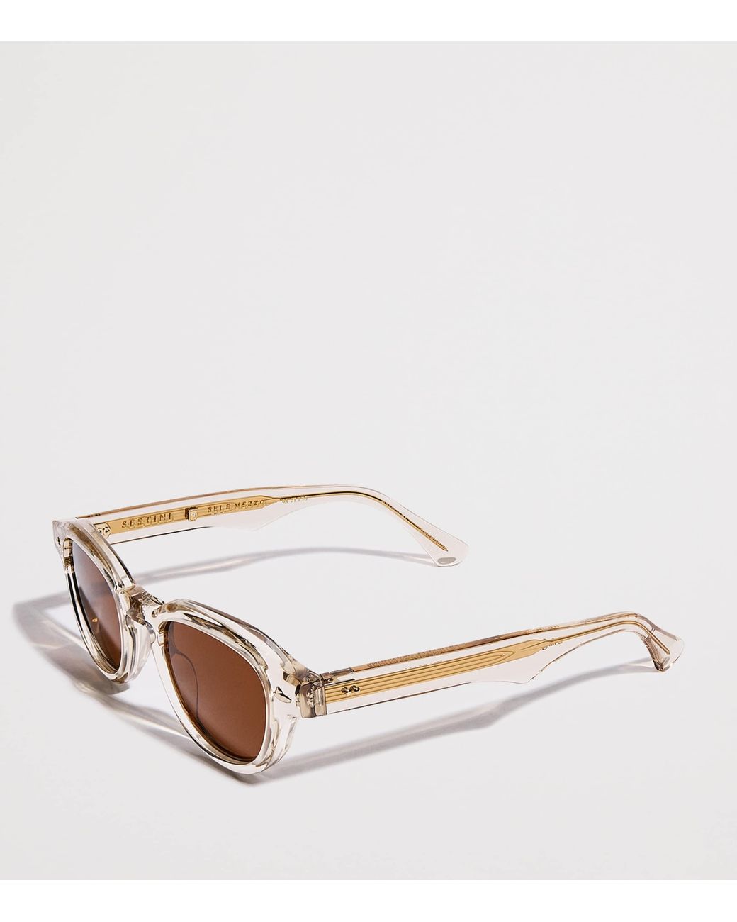 Sestini Eyewear Brown Acetate Sei E Mezzo Sunglasses for men