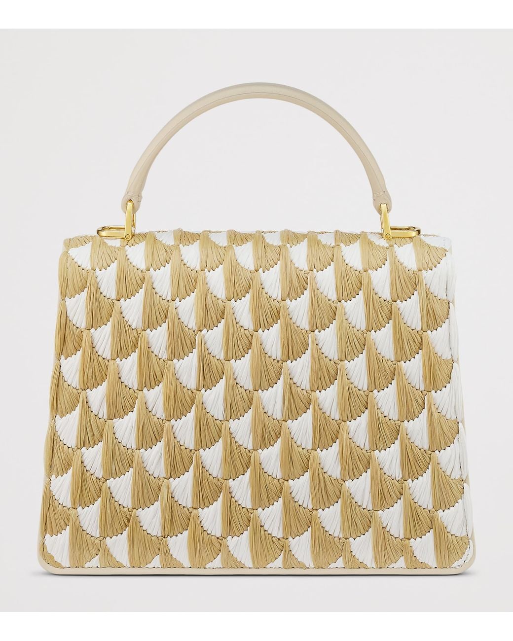 BVLGARI Metallic Medium Raffia Serpenti Forever Top-Handle Bag
