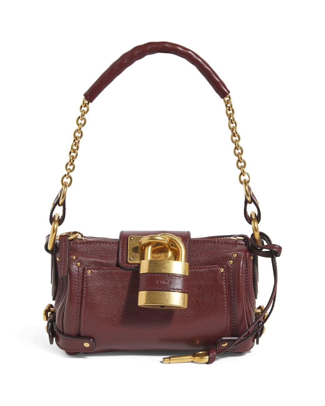 Chloé Purple Mini Leather Paddington Shoulder Bag