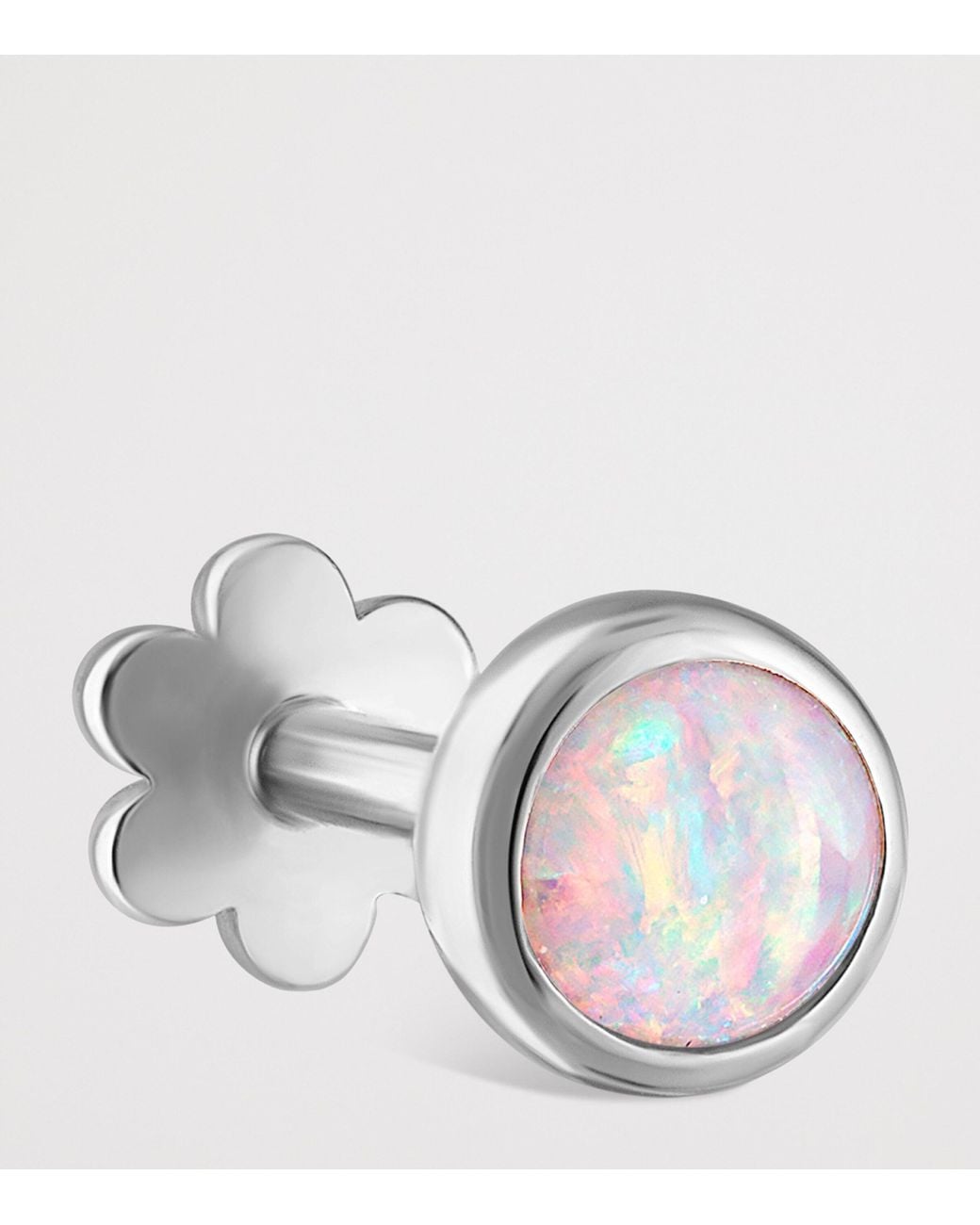 Maria Tash White Opal Threaded Stud Earring