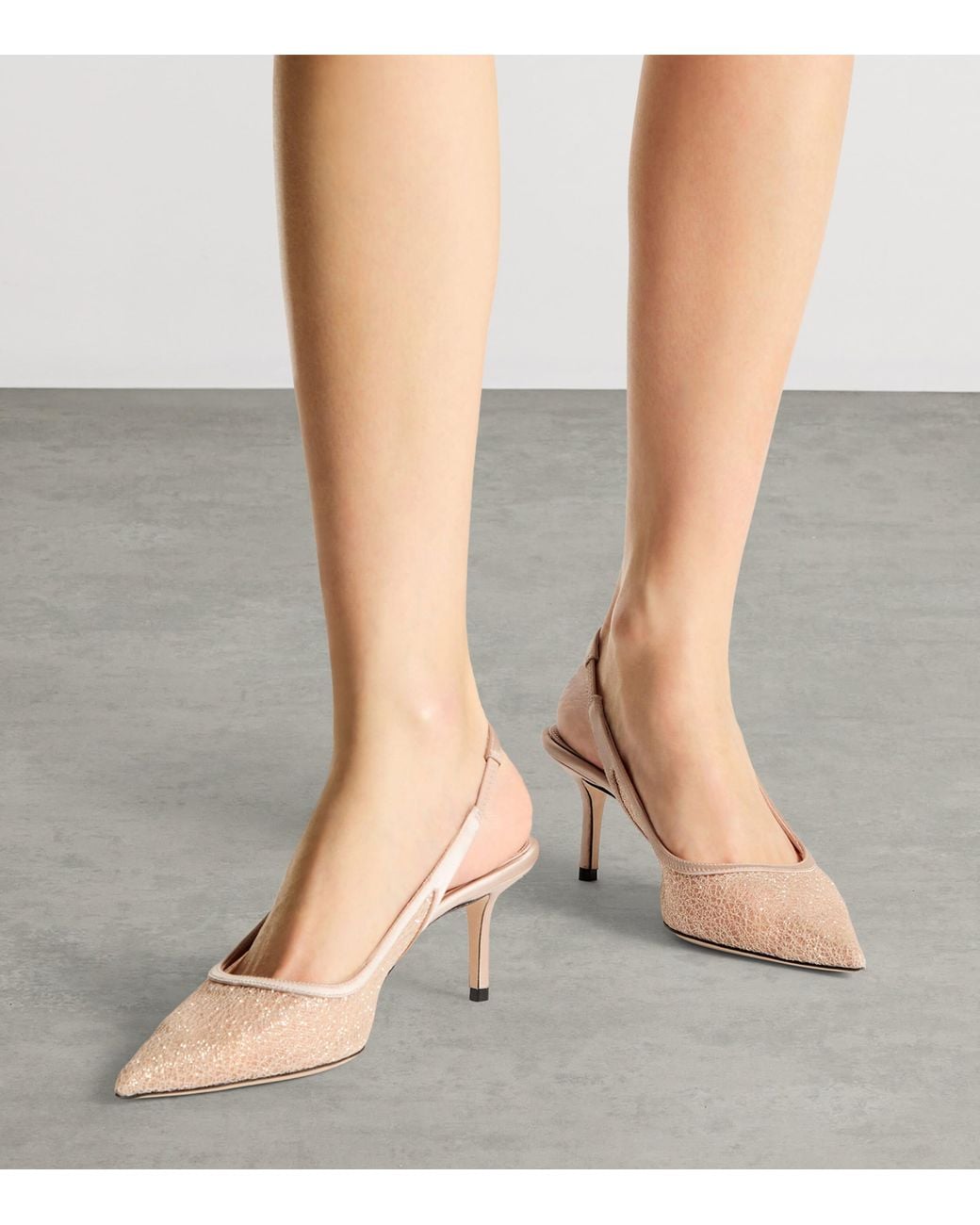 Jimmy Choo Pink Love 65 Slingback Pumps