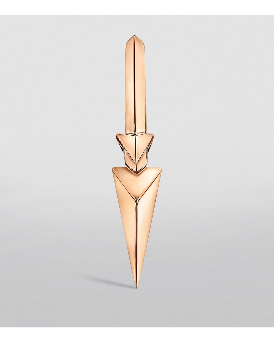 Maria Tash White Faceted Triple Long Spike Hoop Earring