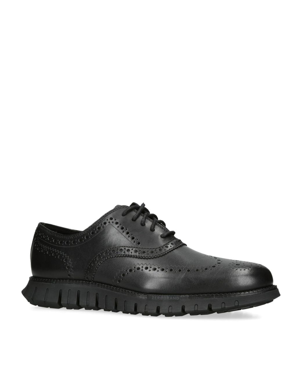Cole Haan Black Zerøgrand Wingtip Oxford Shoes for men