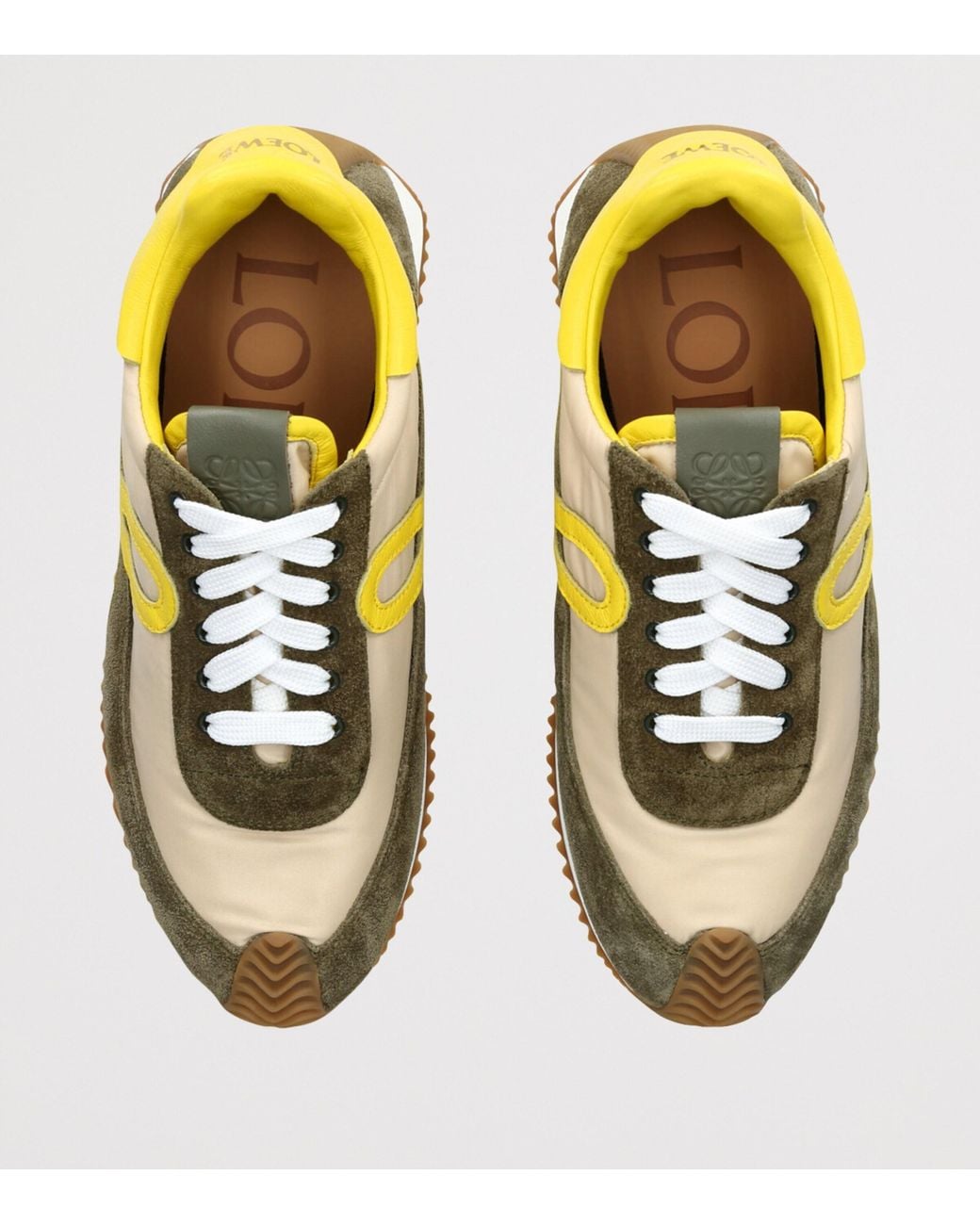 Loewe Yellow Suede Flow Runner Sneakers