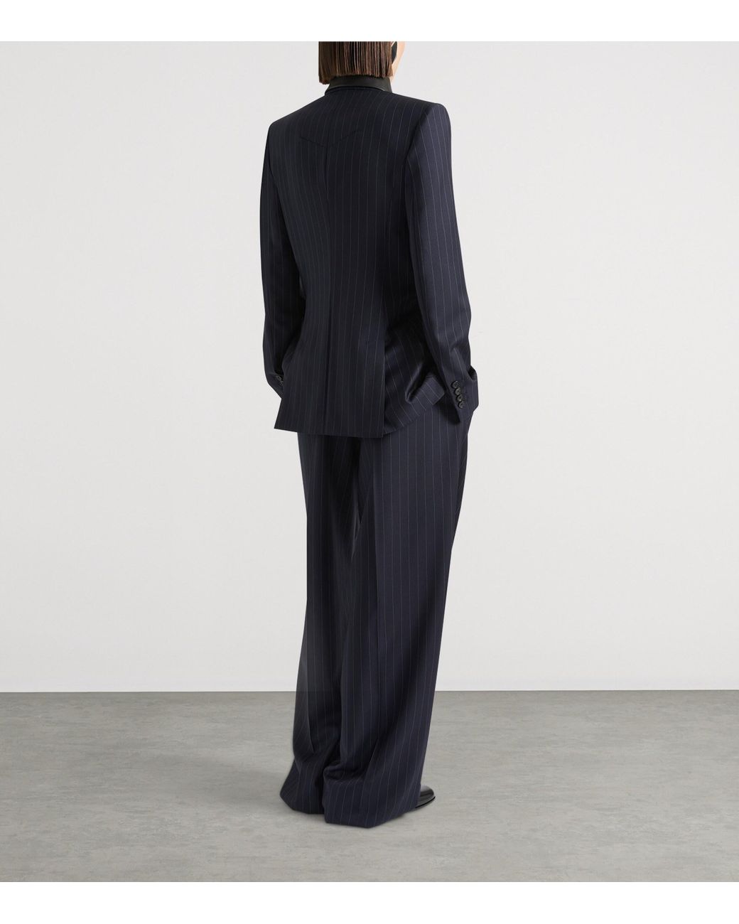 Givenchy Blue Wool Pinstripe Double-Breasted Blazer