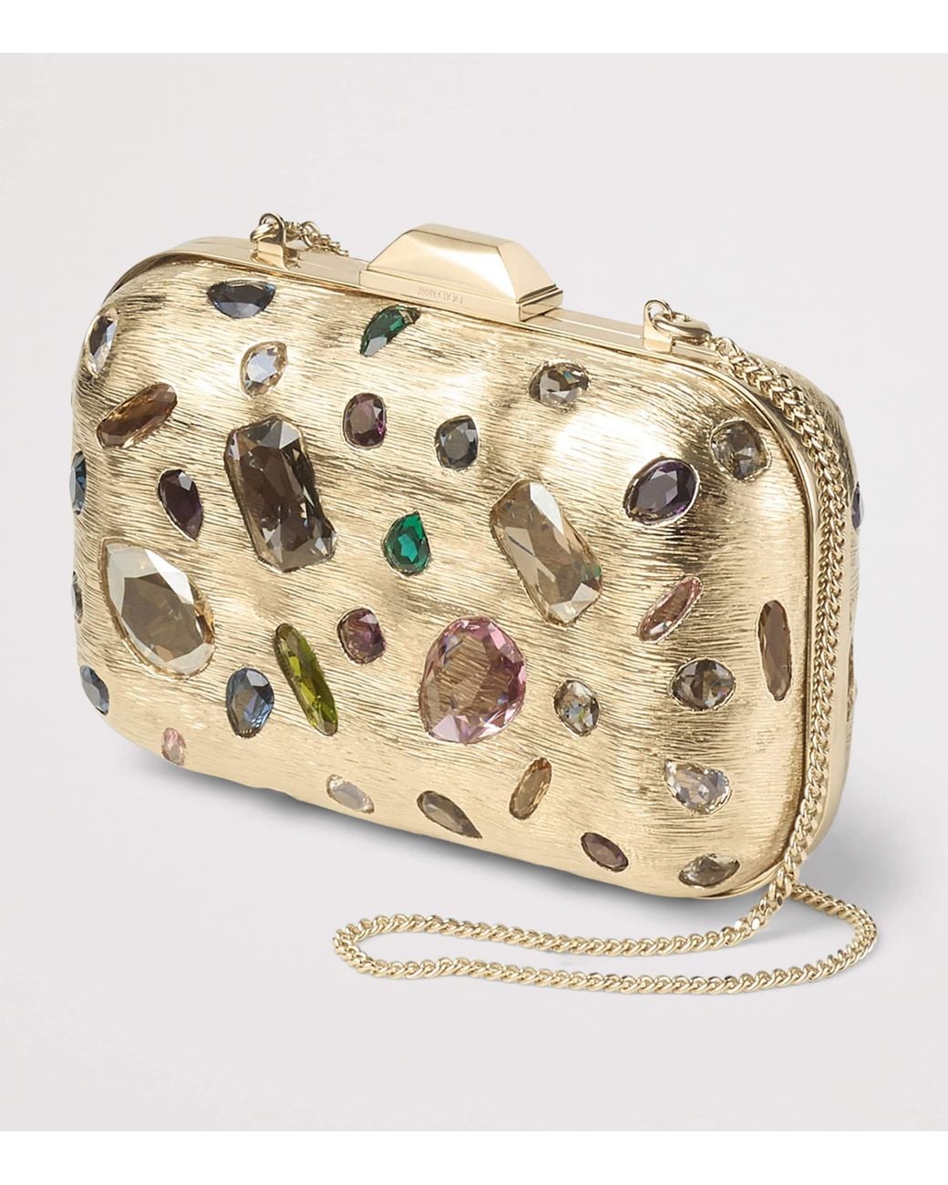Jimmy Choo Natural Crystal-Embellished Cloud Clutch Bag