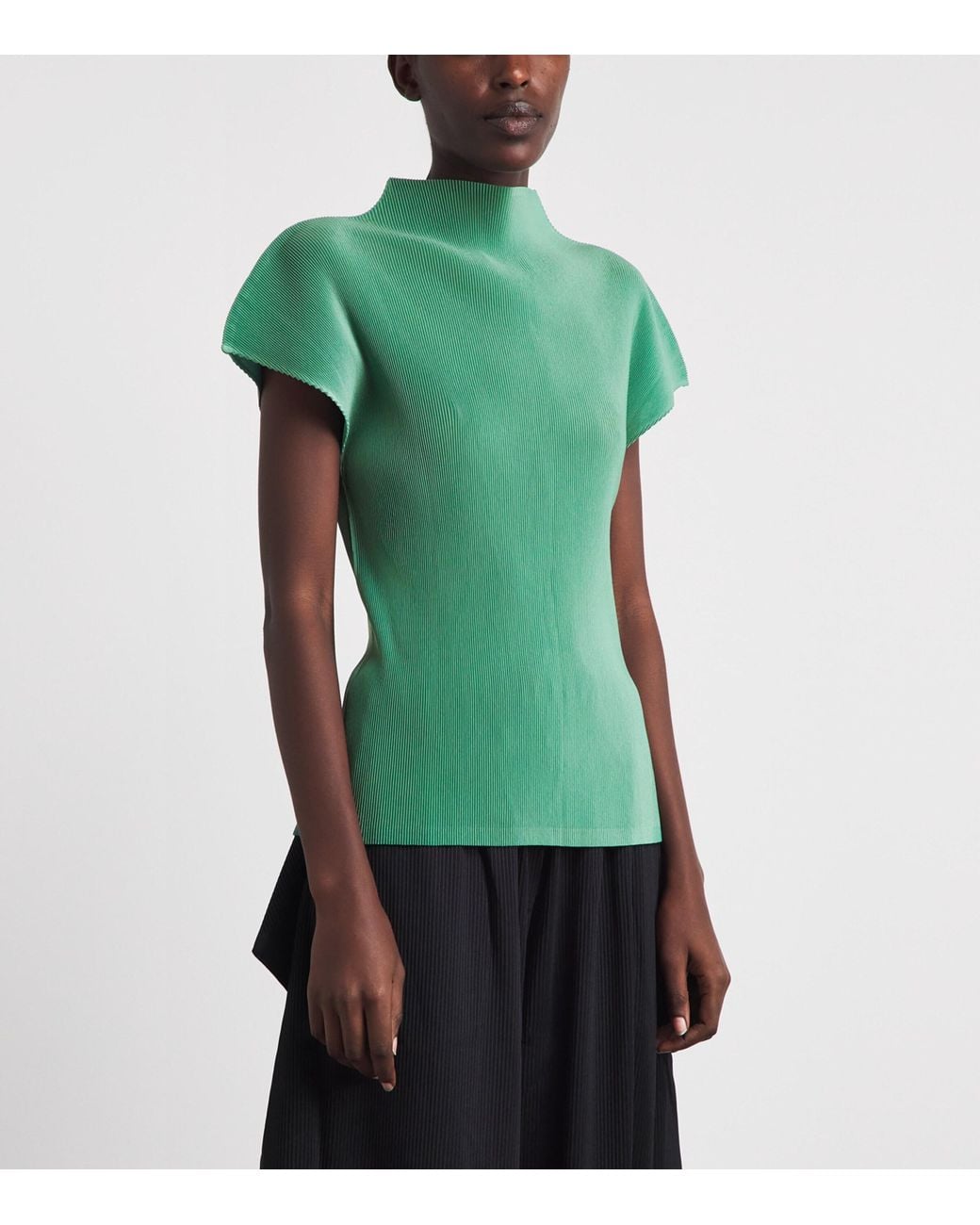 Pleats Please Issey Miyake Green Mist August Top