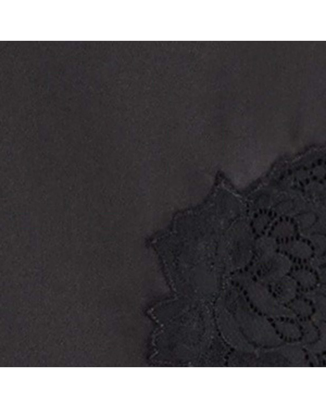 Valentino Black Silk Lace-Trim Midi Skirt