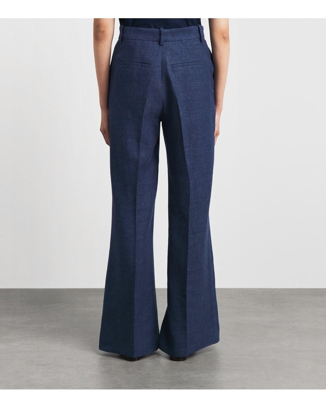 Polo Ralph Lauren Blue Linen-Cotton Beaton Trousers