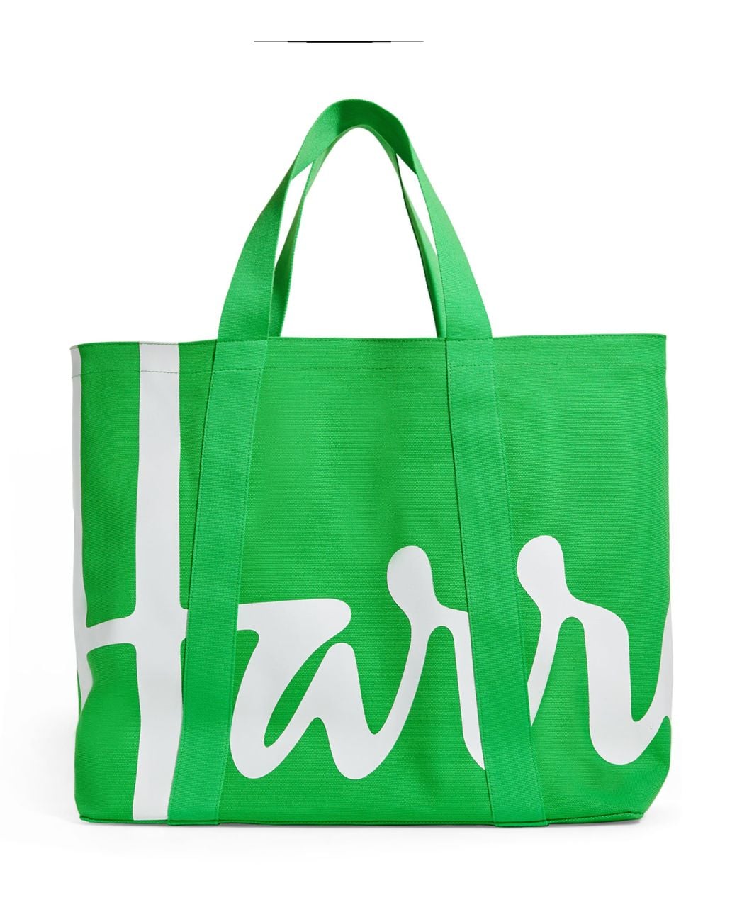 Harrods Green Large Cotton Logo Tote Bag