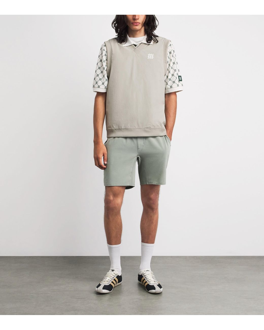 Manors White Reversible Logo Vest for men