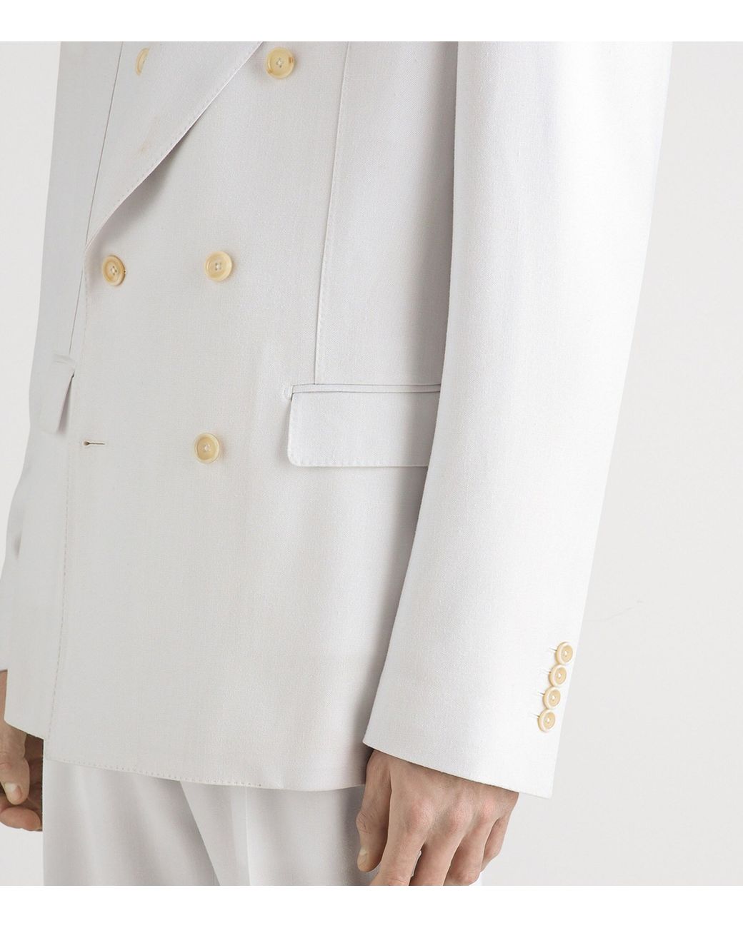 Dolce & Gabbana White Double-Breasted Blazer for men
