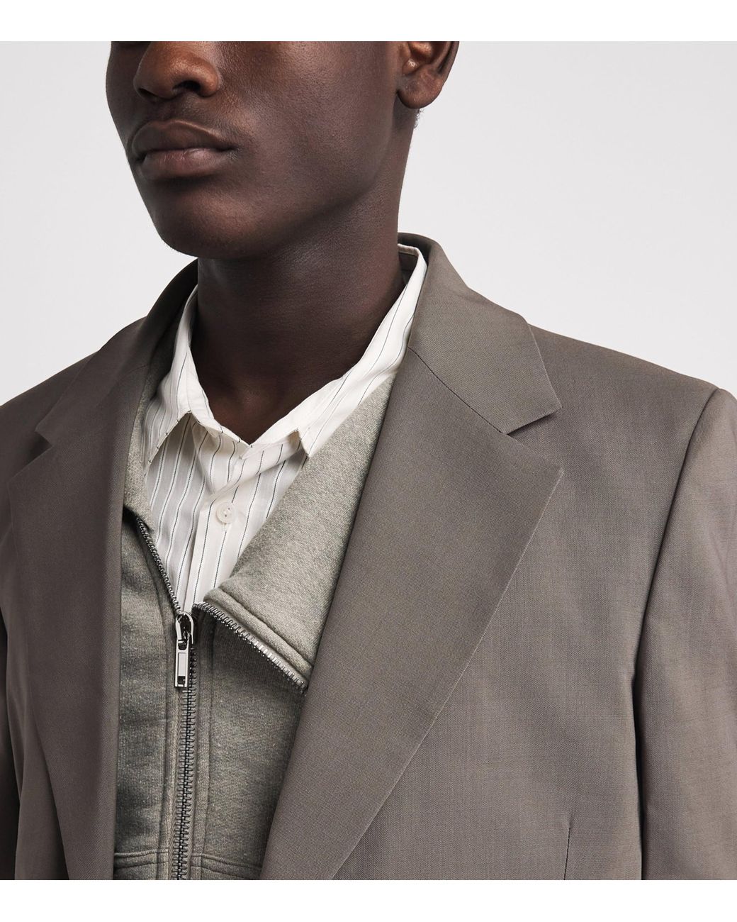 FRAME Gray Virgin Wool Unstructured Blazer for men
