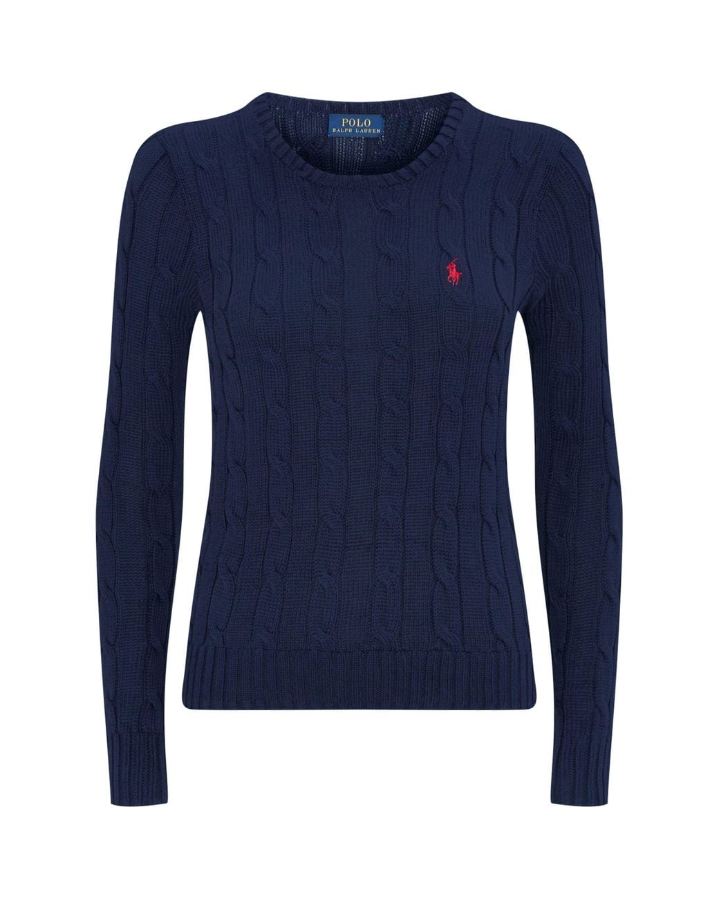 Polo Ralph Lauren Blue Cotton Cable-Knit Sweater