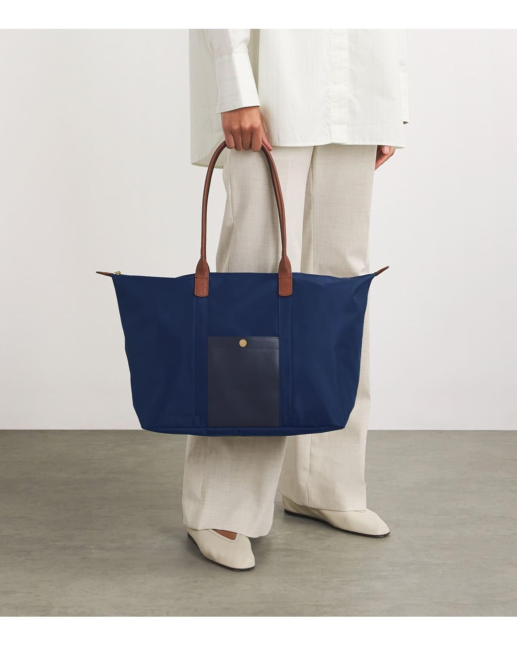 Harrods Blue Medium Nylon Tote Bag