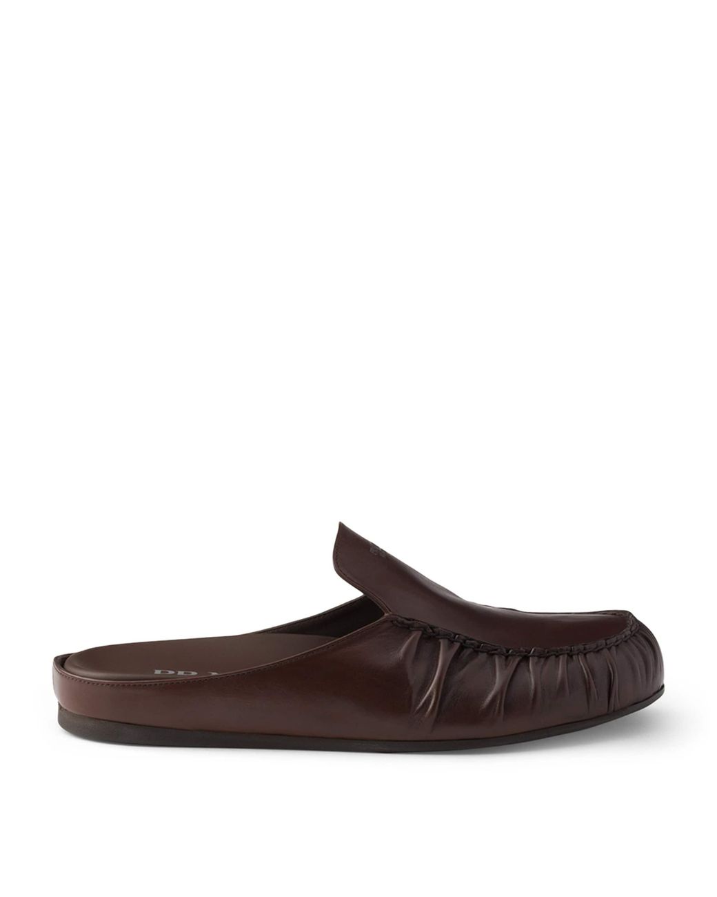Prada Brown Leather Mules for men