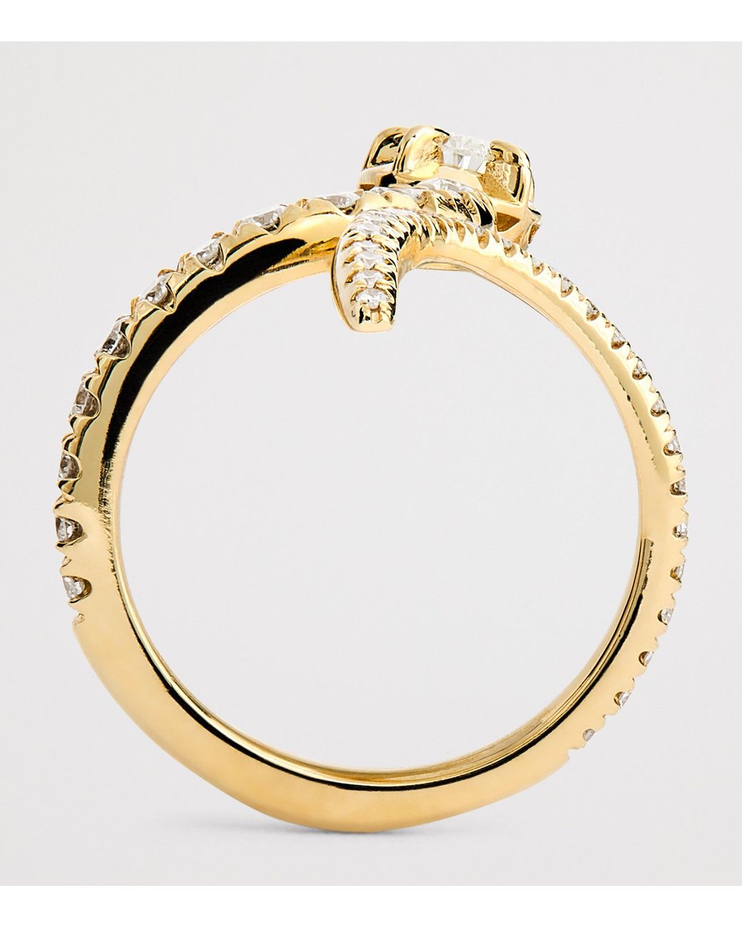 Jacquie Aiche Metallic And Diamond Sophia Snake Ring