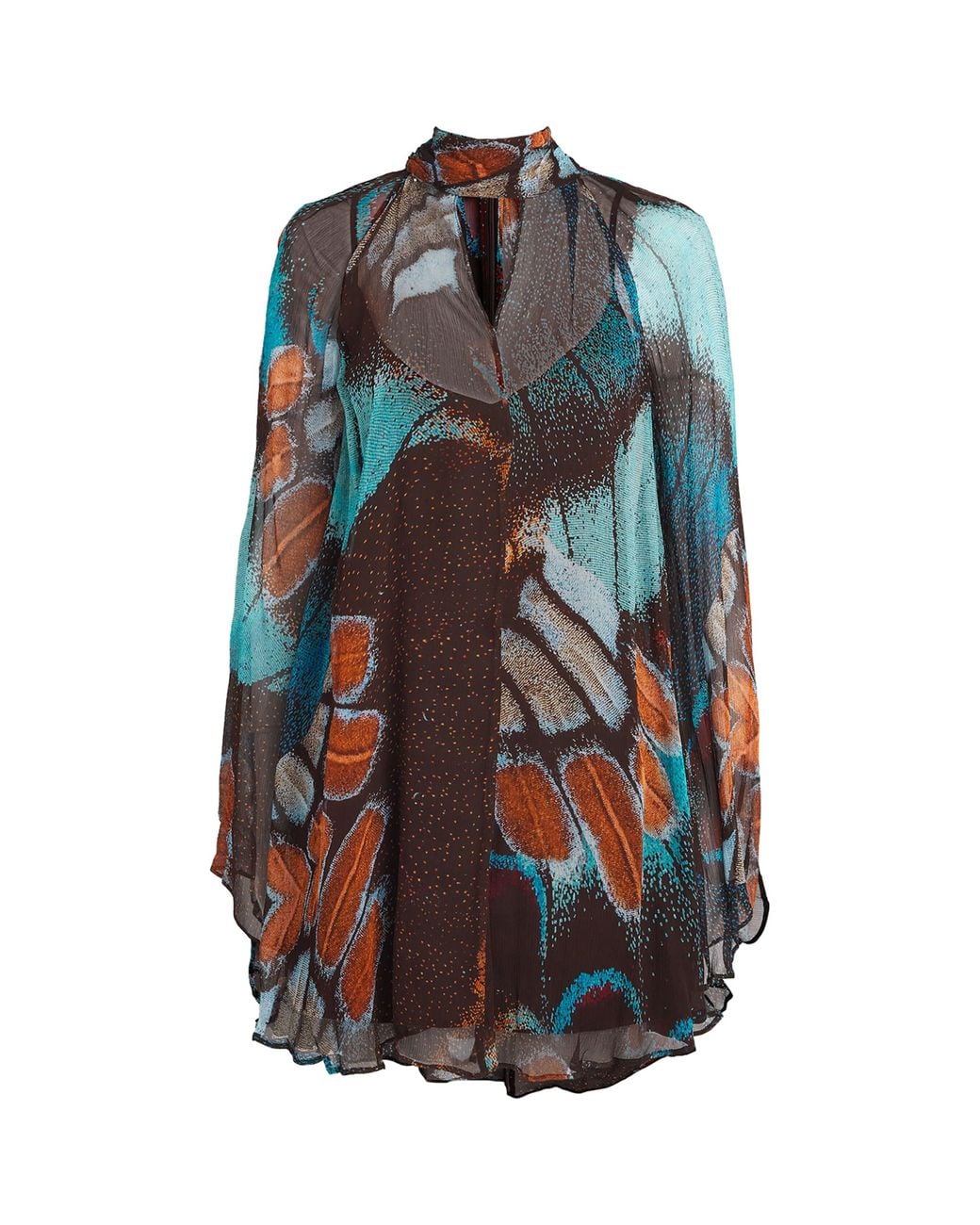 Staud Multicolor Chiffon Printed Esther Blouse