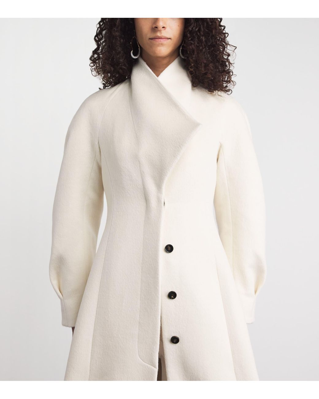 RETORI Natural Llama-Virgin Wool Hourglass Overcoat