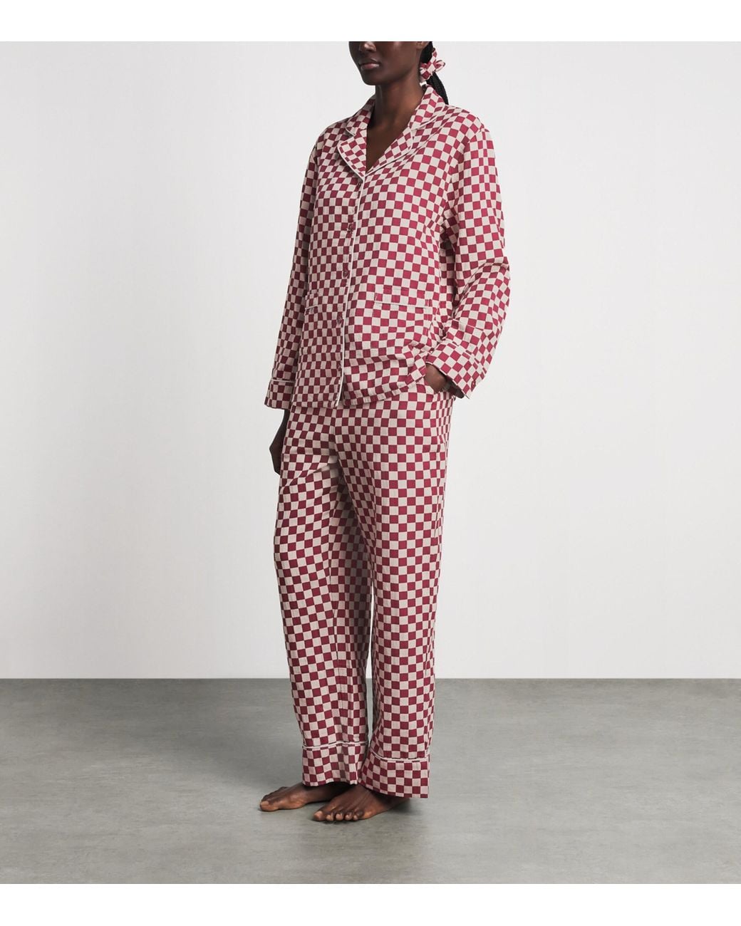 TBCo Red Cotton Checkerboard Pyjama Set