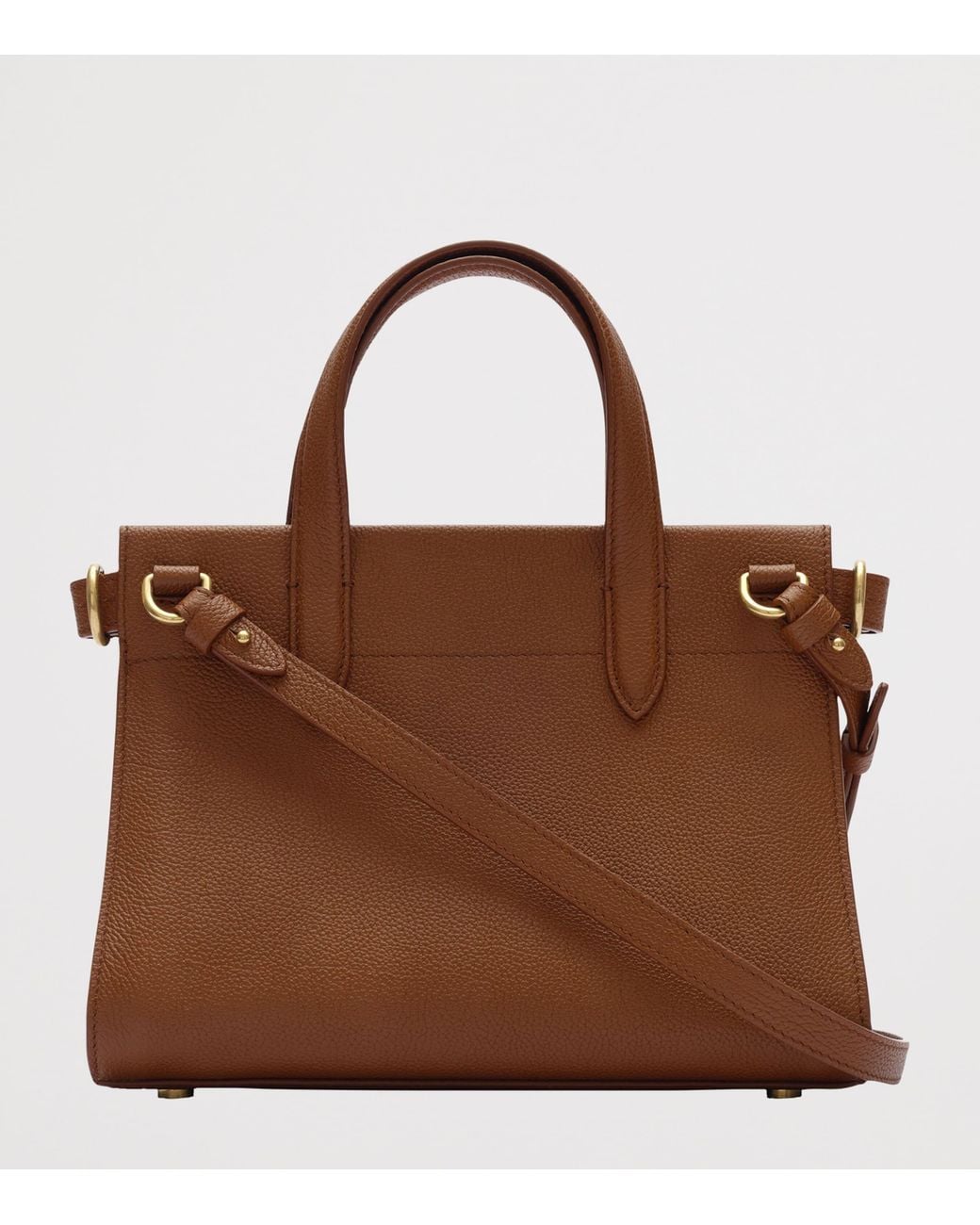 Burberry Brown Mini Leather Cotswolds Check Tote Bag