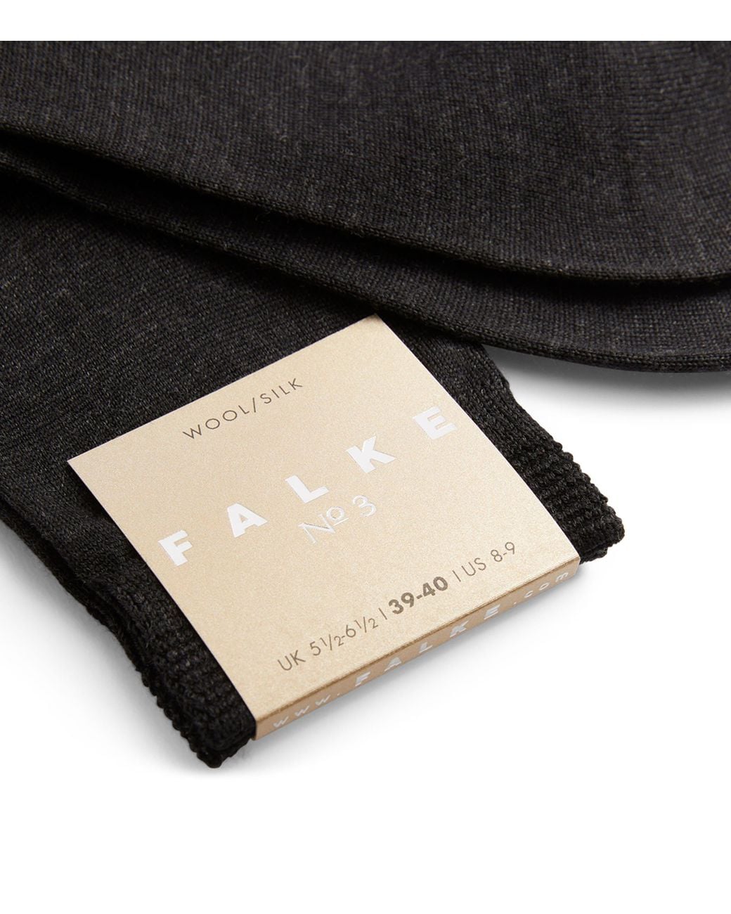 Falke Black Wool-Silk No.3 Socks