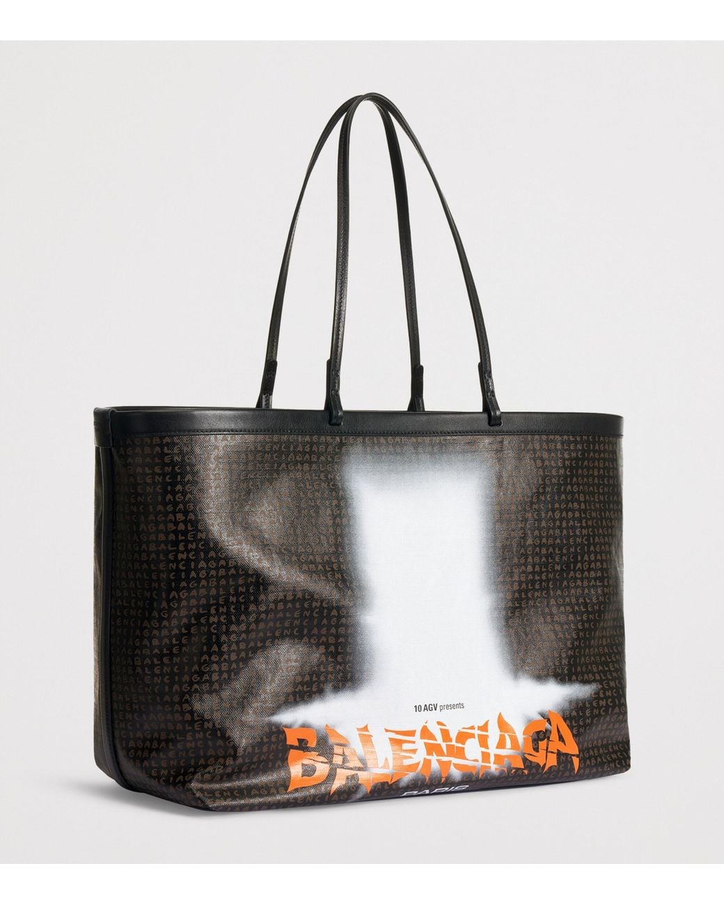 Balenciaga Black Large Coated Canvas Select Tote Bag