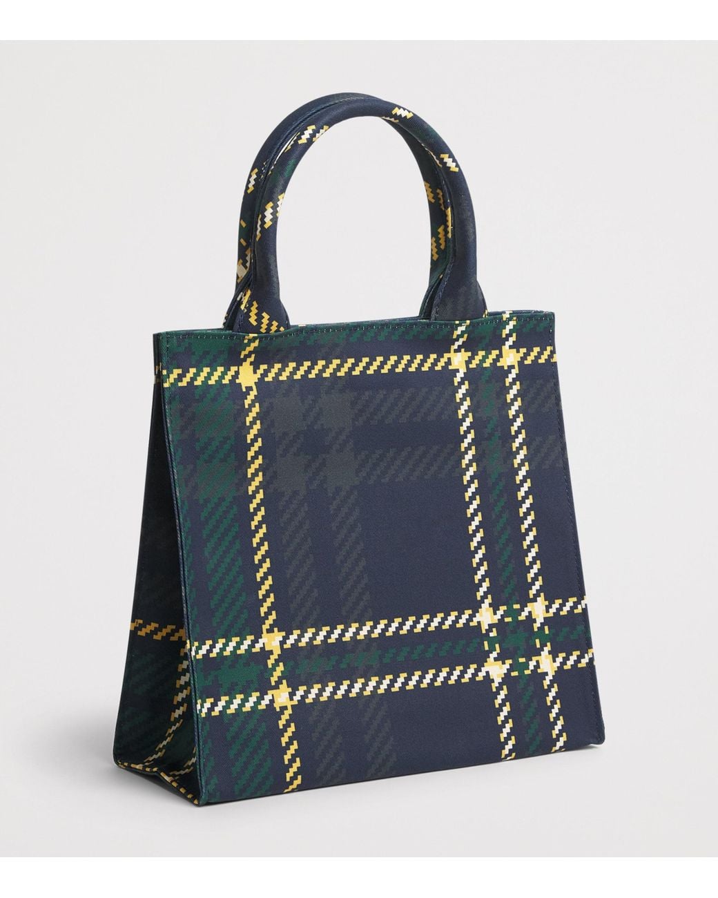 Harrods Blue Small Tartan Tote Bag