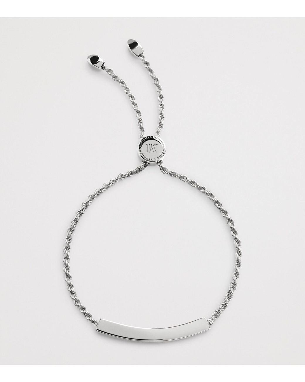 Monica Vinader White Sterling Linear Friendship Bracelet