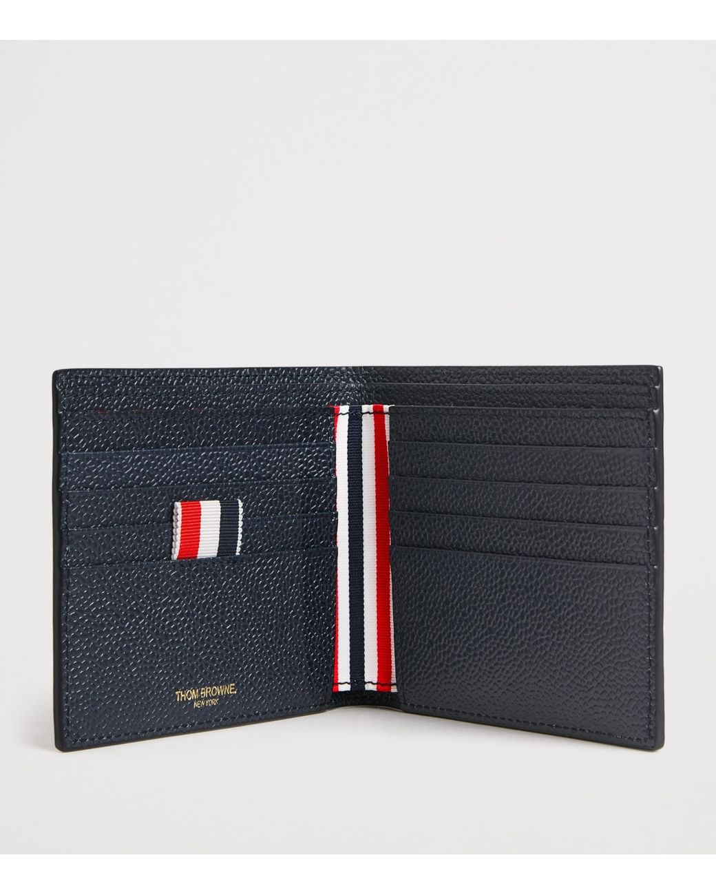 Thom Browne Blue Leather Bifold Wallet for men