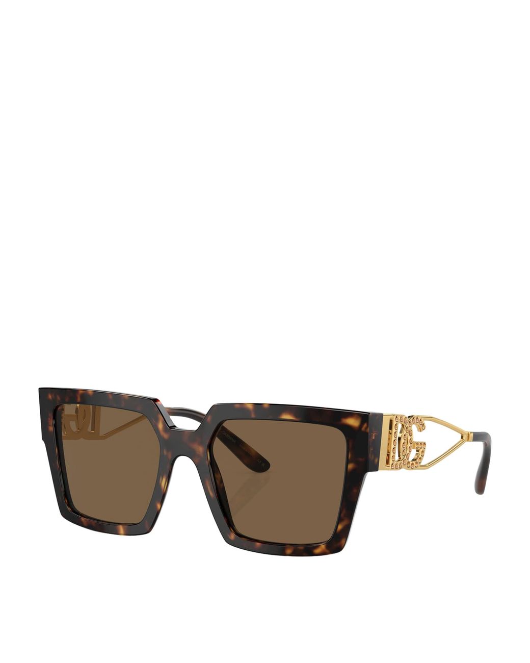 Dolce & Gabbana Brown Tortoiseshell Square Sunglasses
