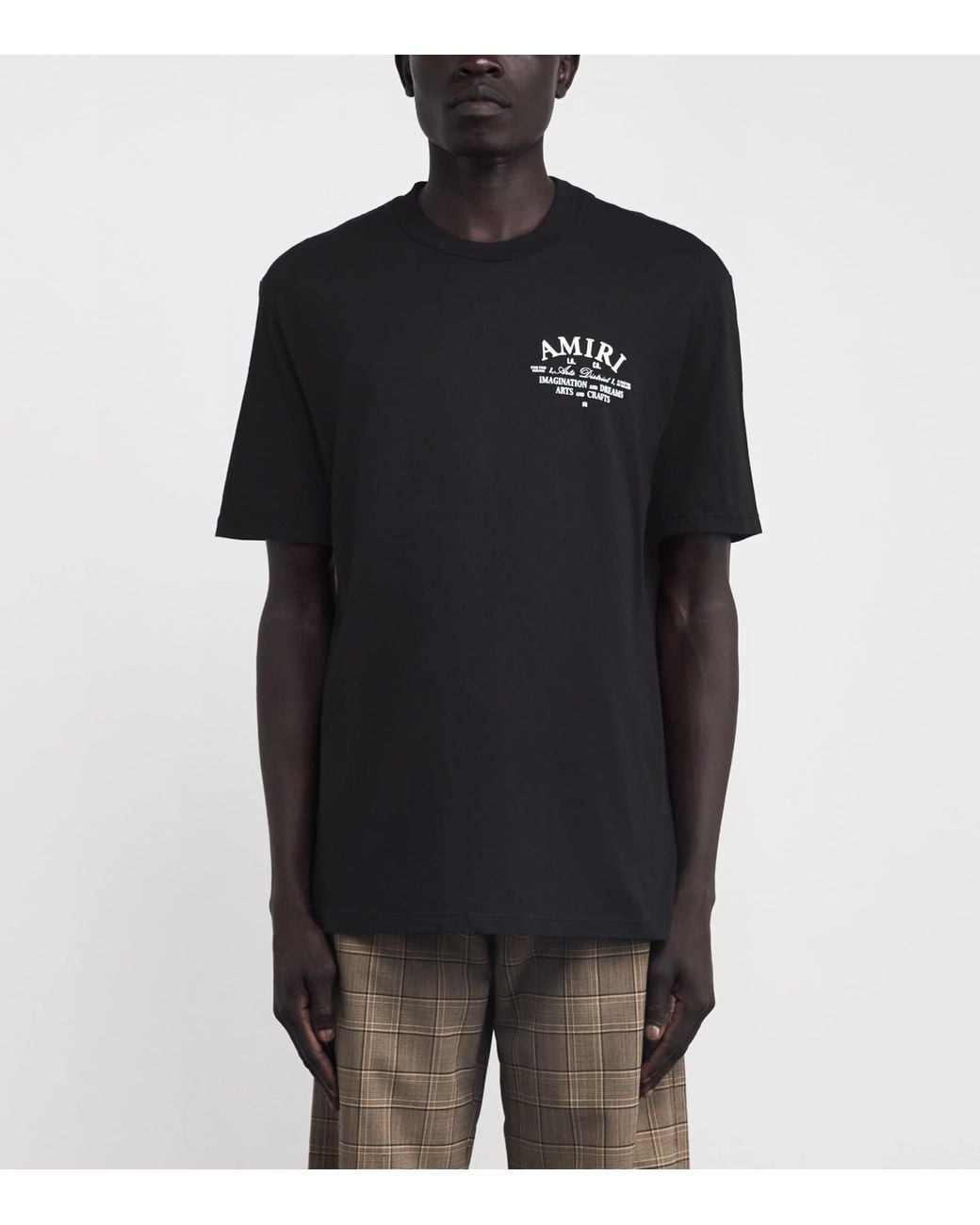 Amiri Black Cotton Arts District T-Shirt for men